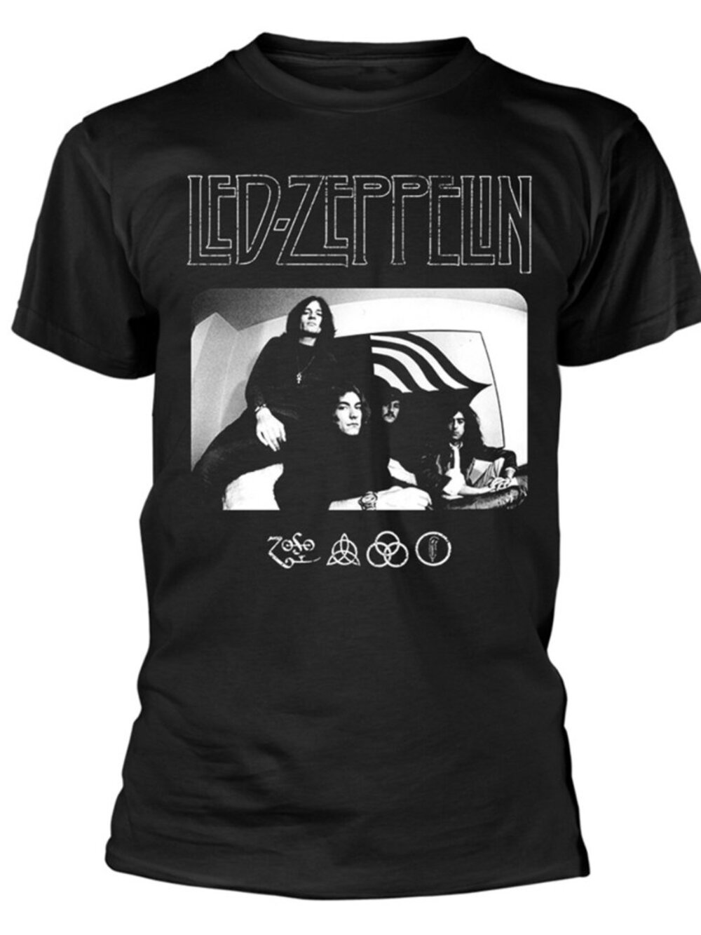 Led Zeppelin T Shirt Logo & Symbols Black Classic Rock Metal Band T Shirt 287